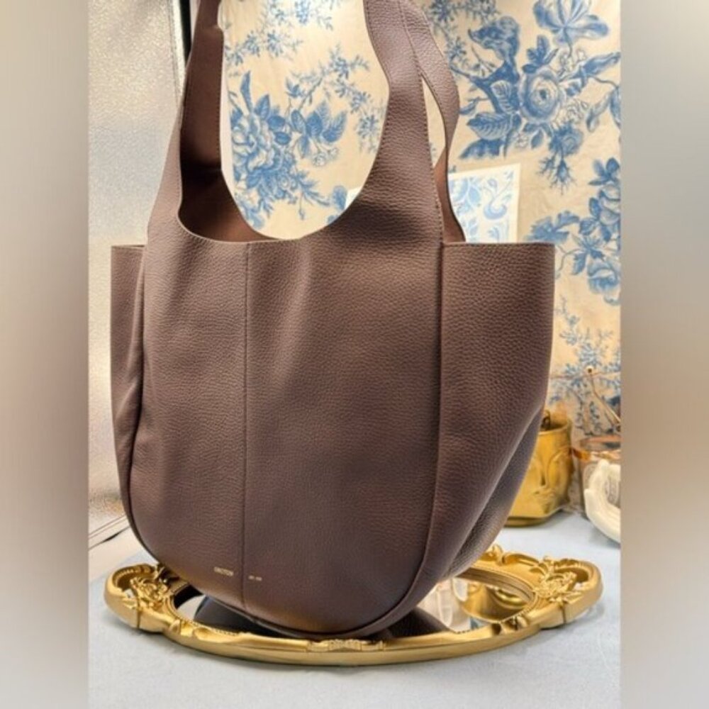 🆕 OROTON 🧿 NWOT Emilia Tote Bag, Bear Brown Leather - Picture 4 of 15